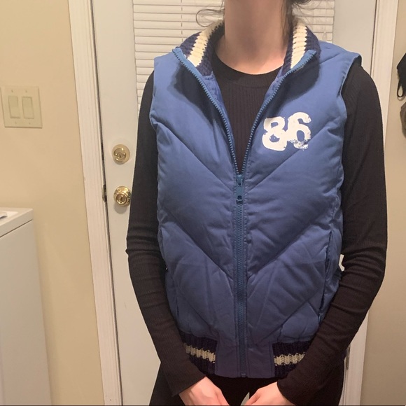 PINK Victoria’s Secret Blue Down Puffer Vest - Picture 8 of 8